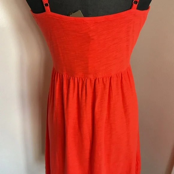 NWT Tommy Bahama Orange Spaghetti Strap Mini Dress Summer Beach Casual Size M - Picture 10 of 10
